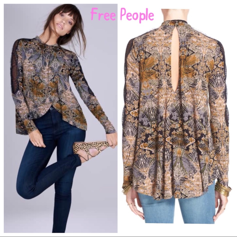 Free People New World Jersey Long Sleeve Top